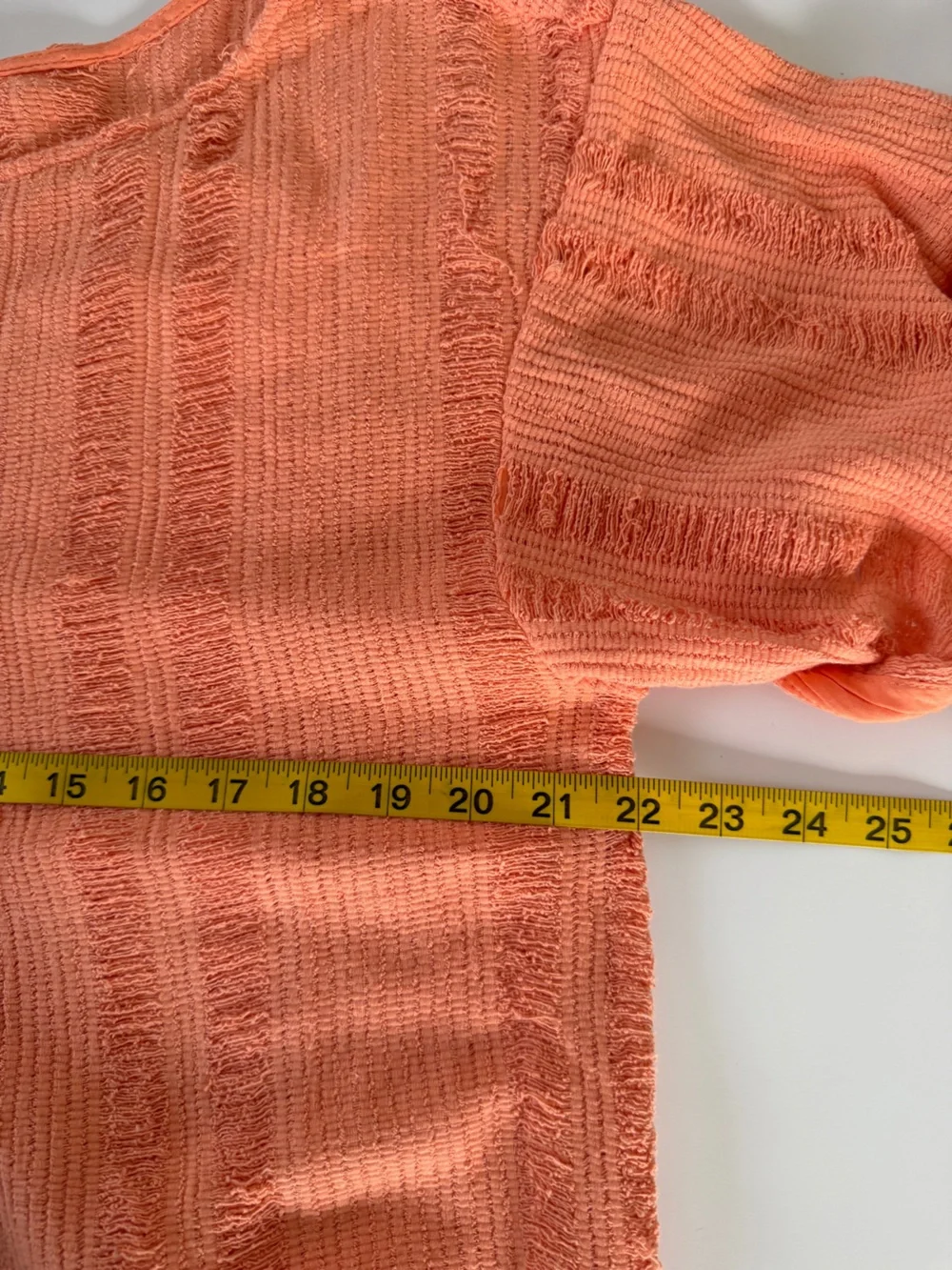 Free People Calypso distressed tee. Peach/Coral NWT Small - Picture 8 of 13